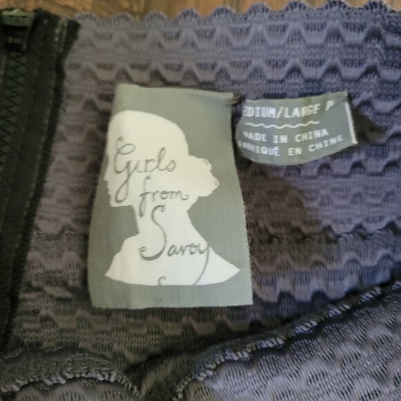 Anthropologie Girls From Savoy Striped Ponte Bell Skirt Elastic Medium Large P - Picture 2 of 2